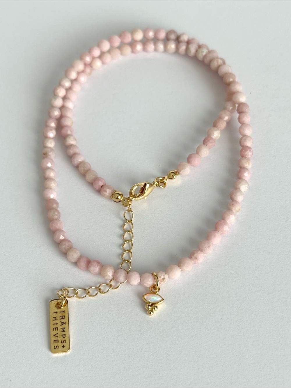 Little pink opal necklace